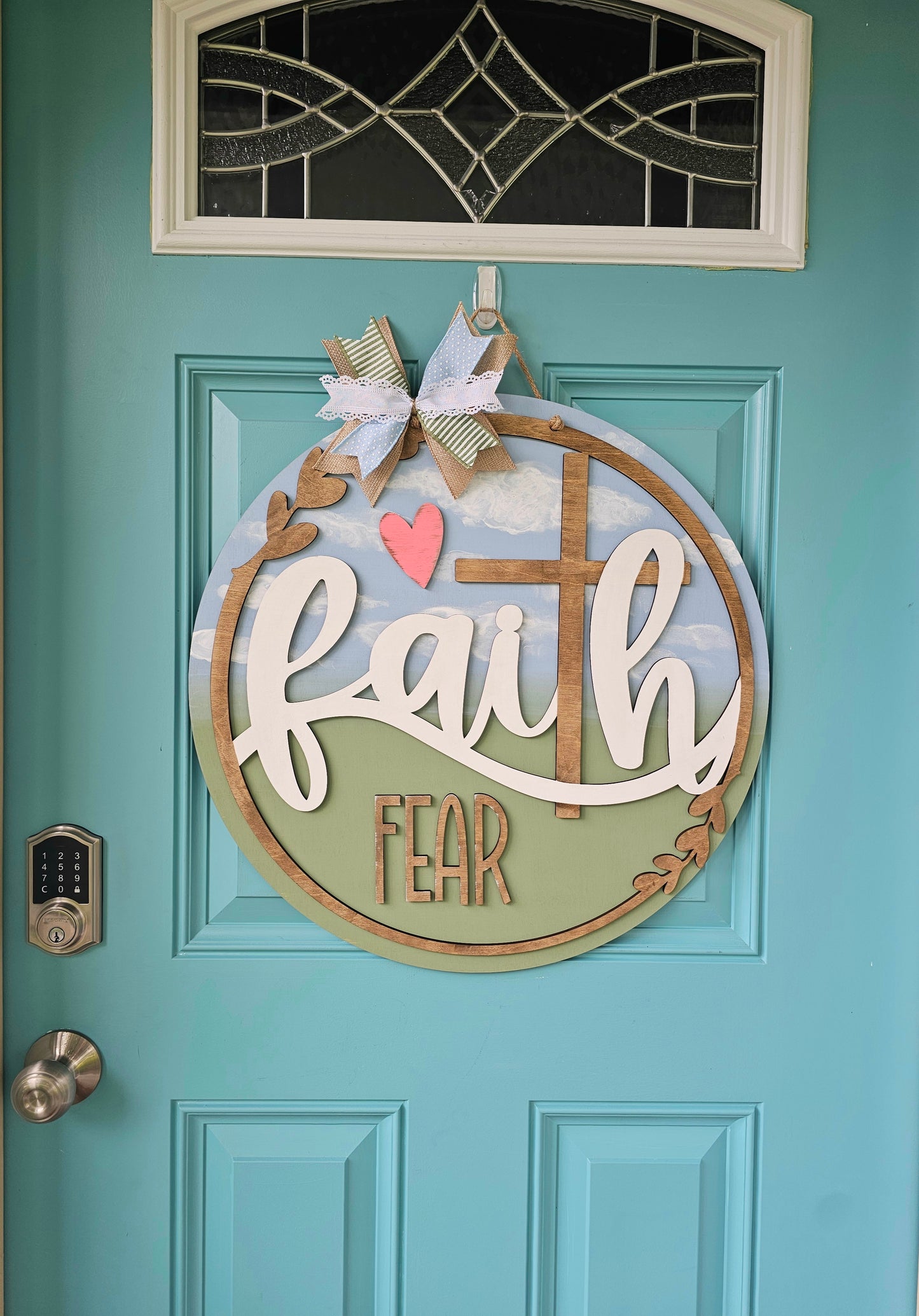 Faith Over Fear Door Hanger