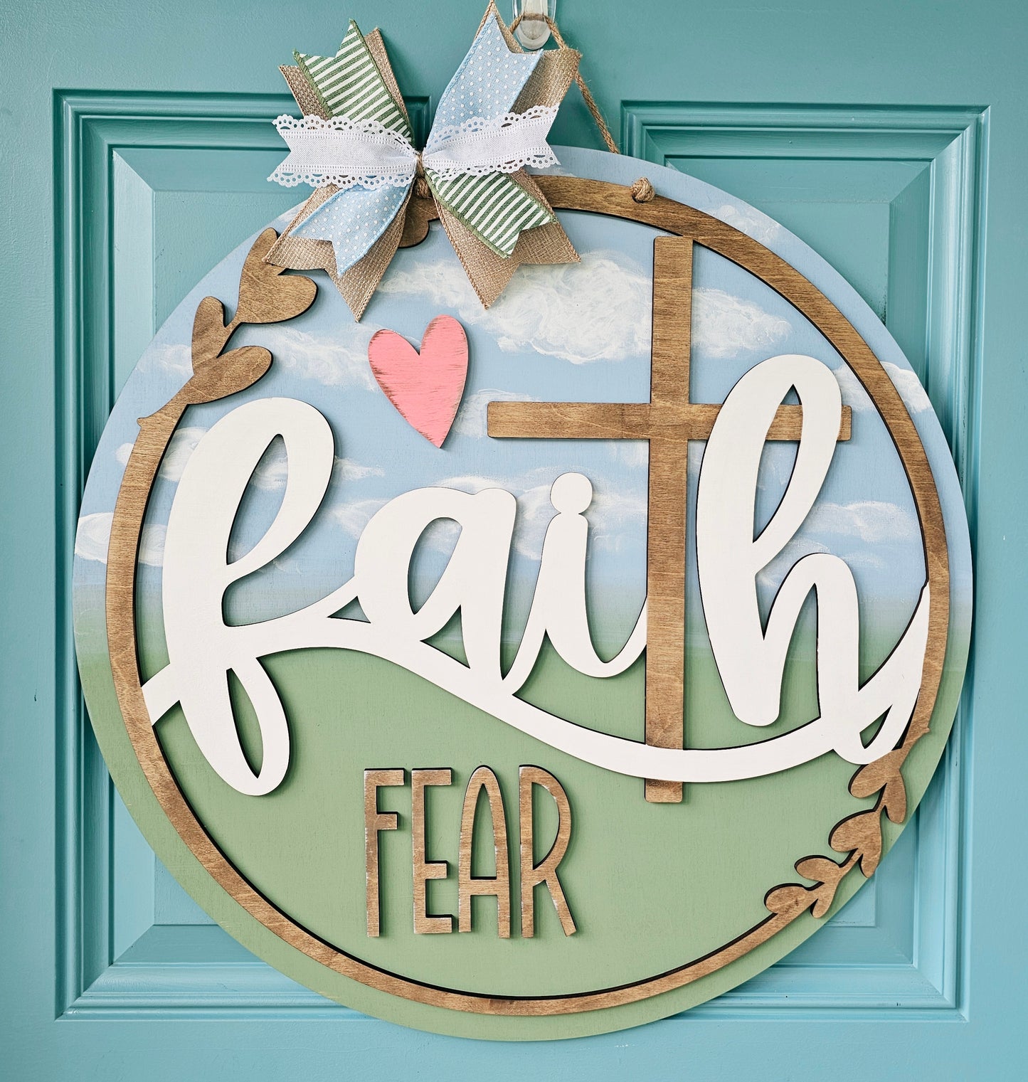 Faith Over Fear Door Hanger