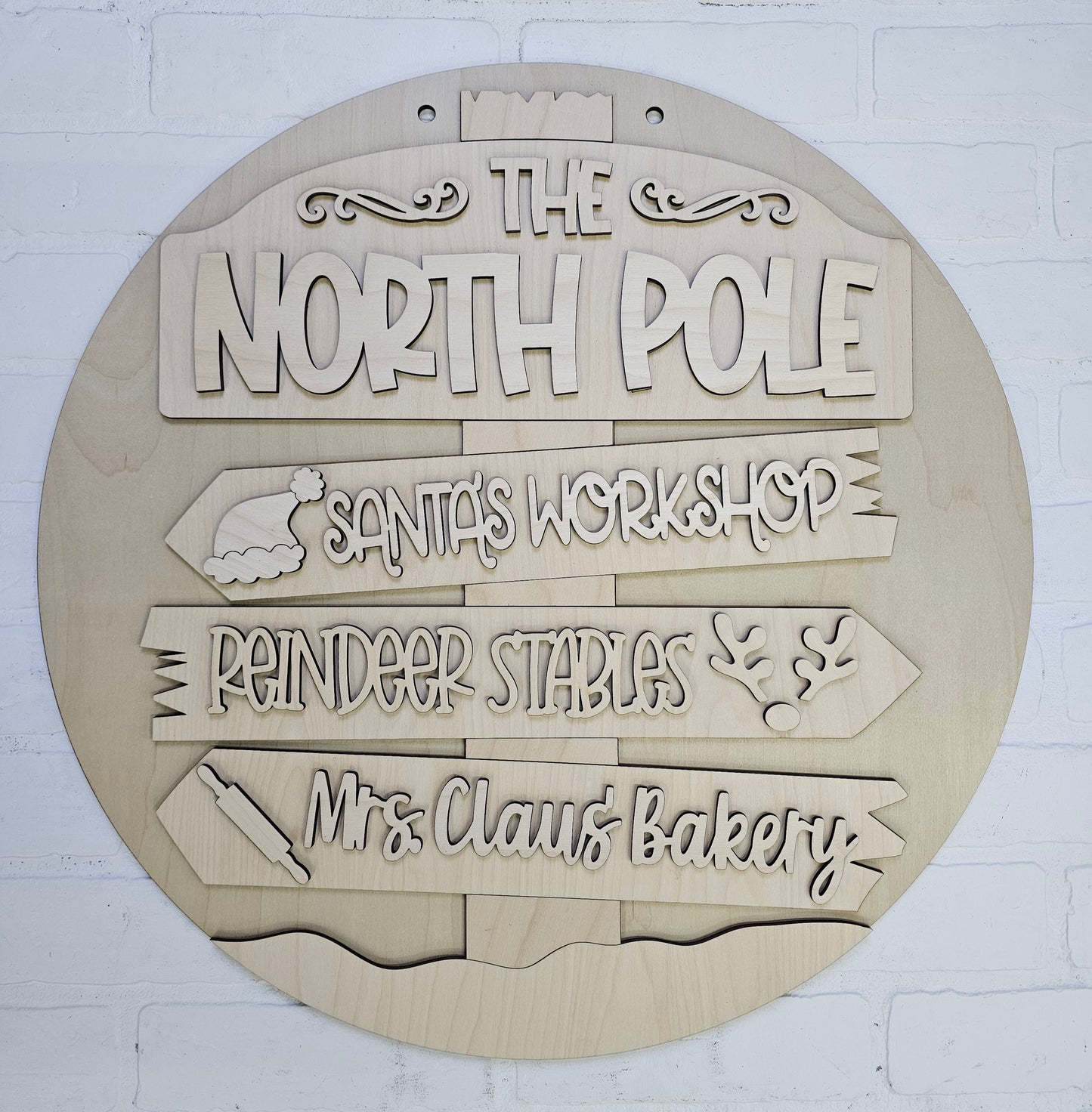 The North Pole Sign Door Hanger