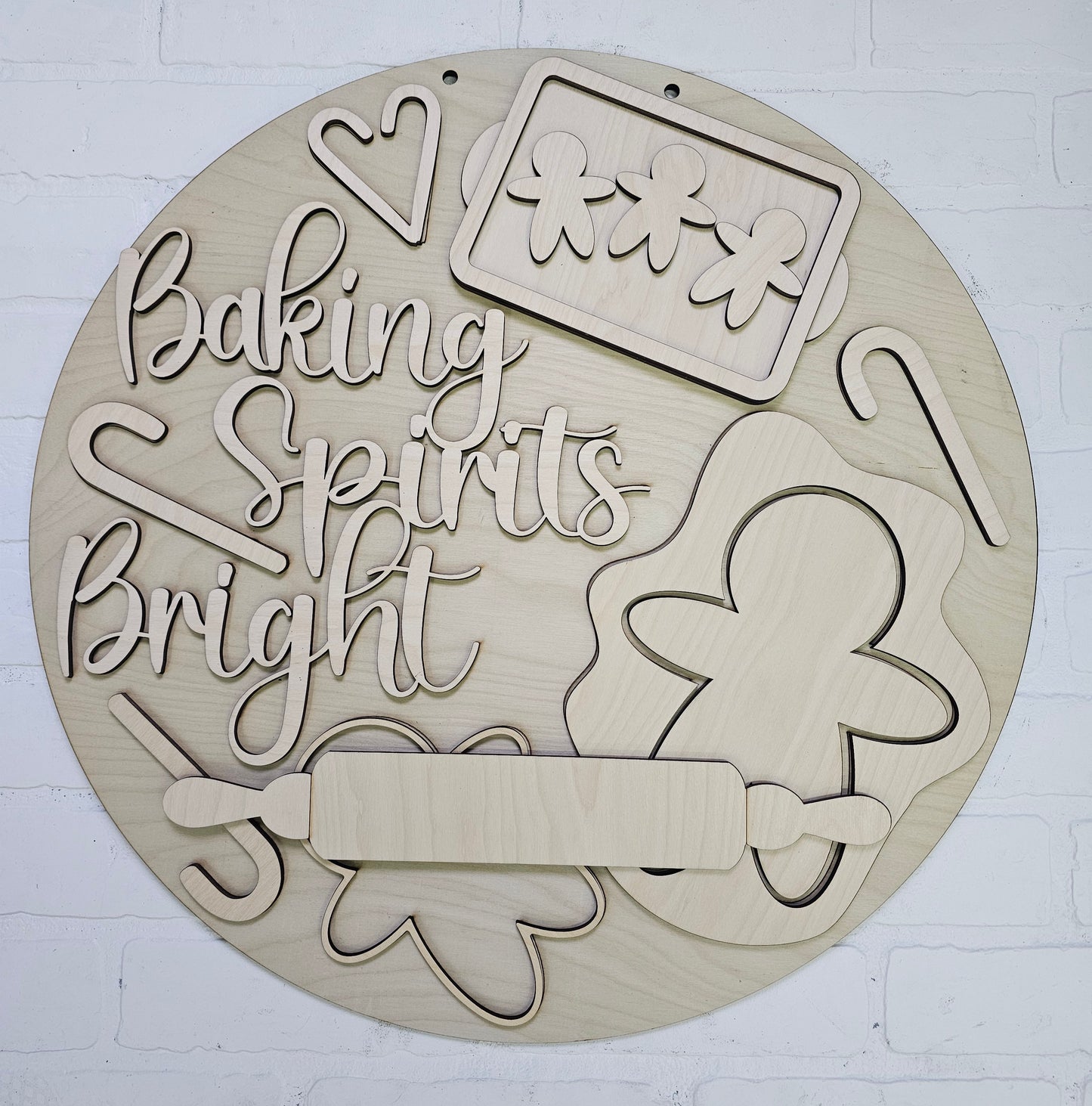 Baking Spirits Bright Door Hanger