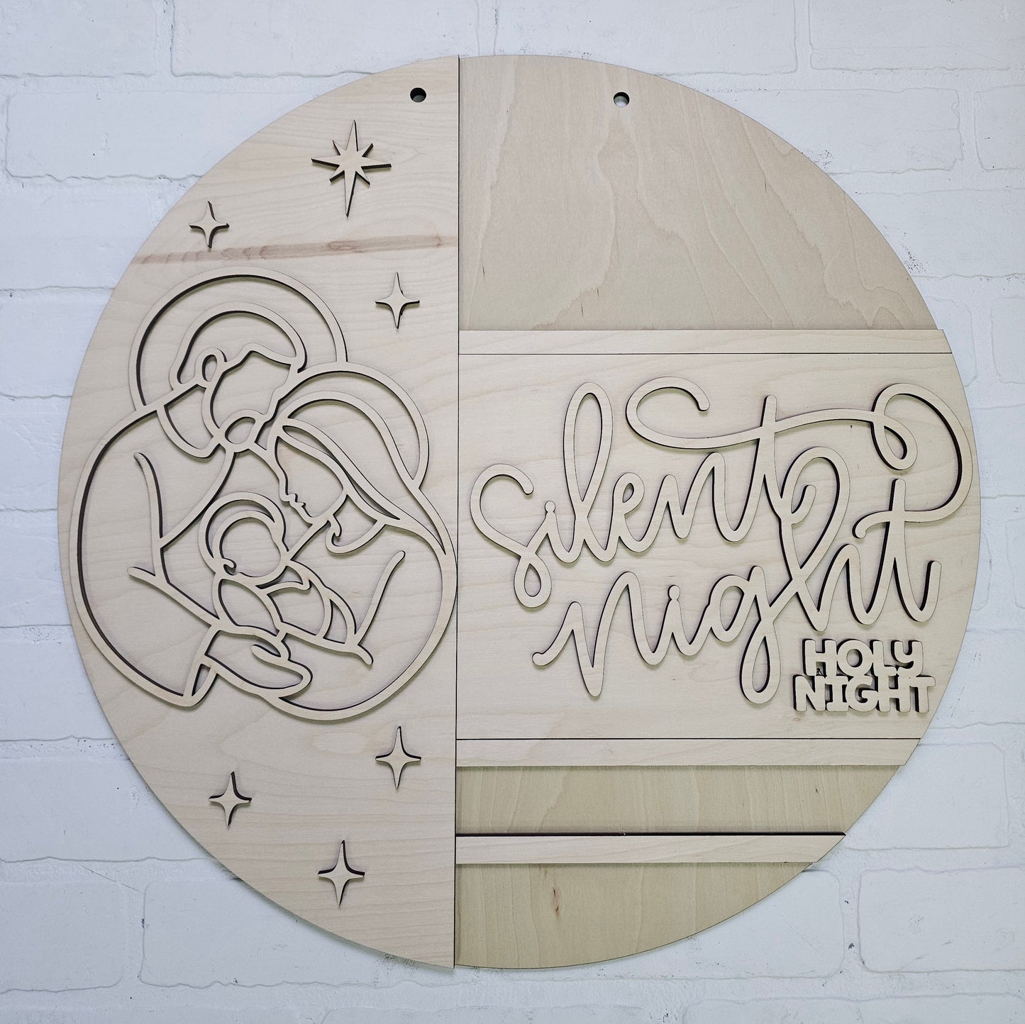 Silent Night Door Hanger