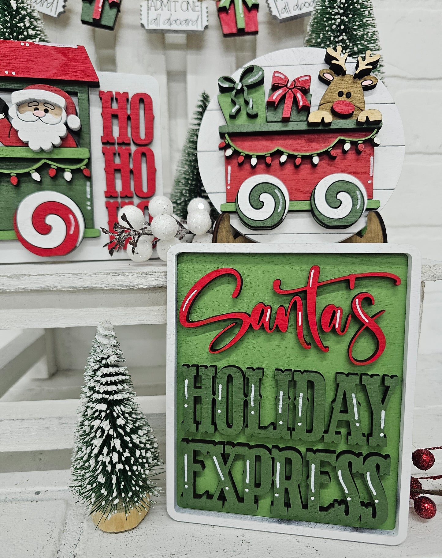 Christmas Train Tiered Tray Set