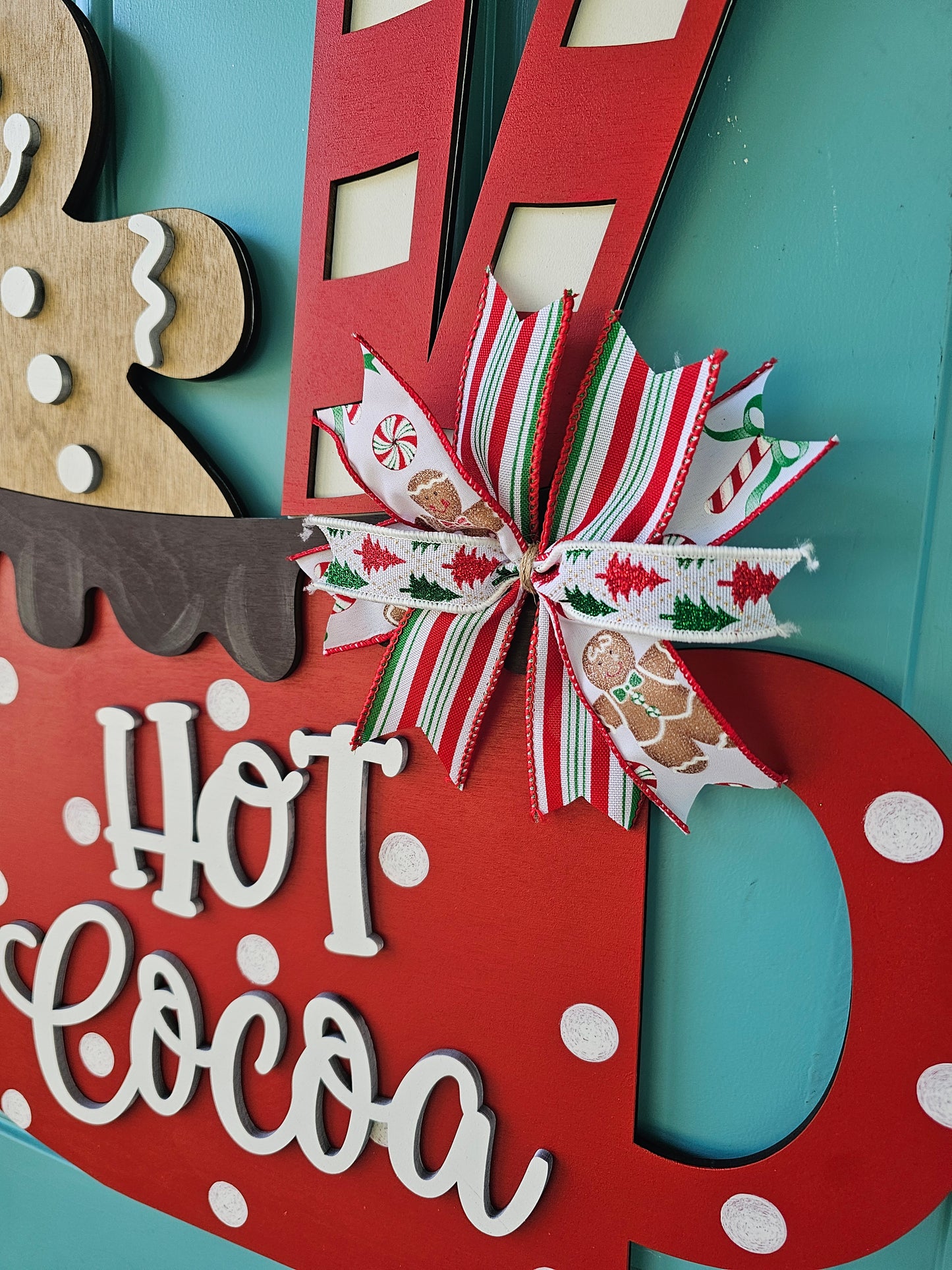 Gingerbread Hot Cocoa Door Hanger