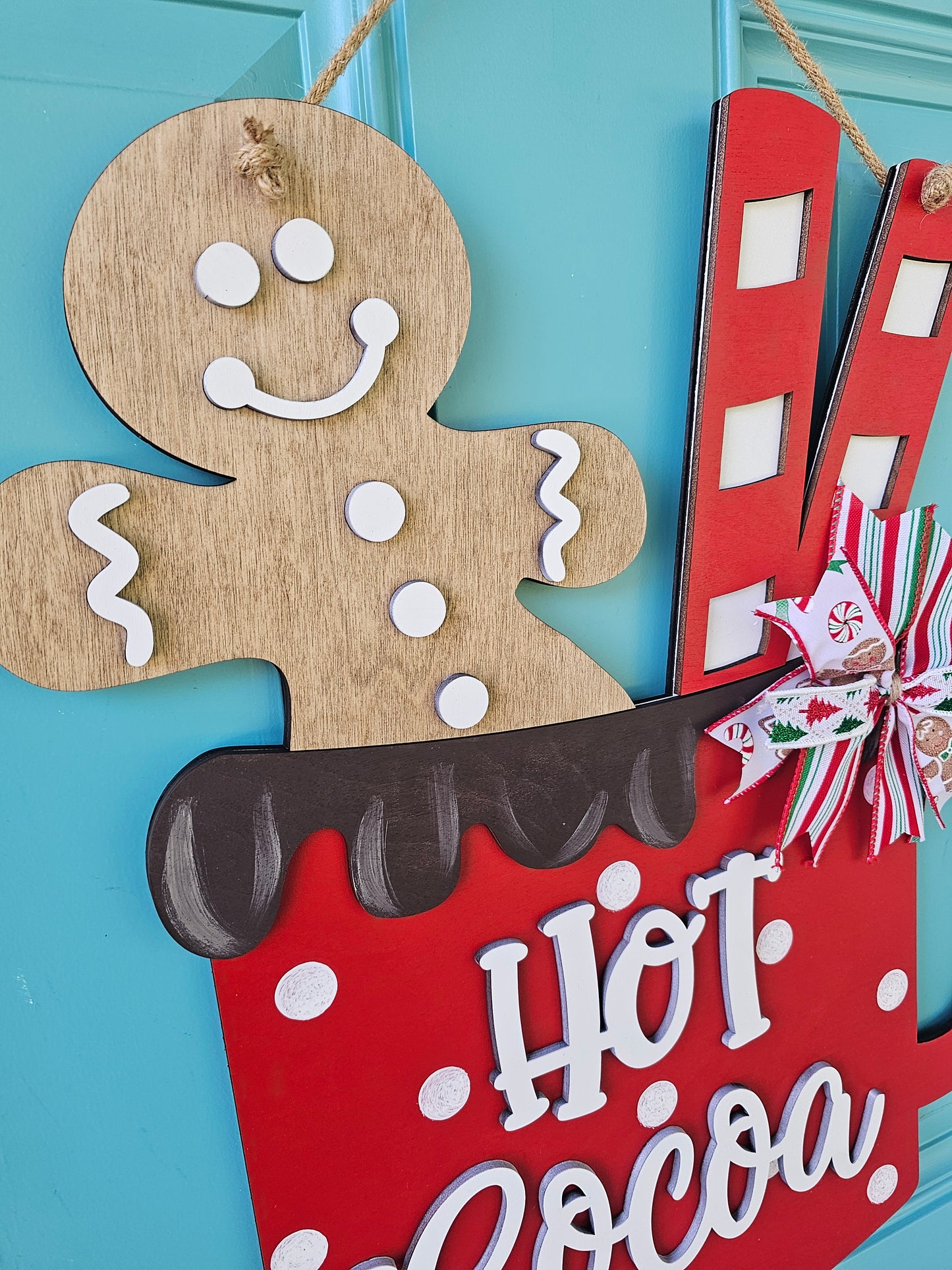 Gingerbread Hot Cocoa Door Hanger