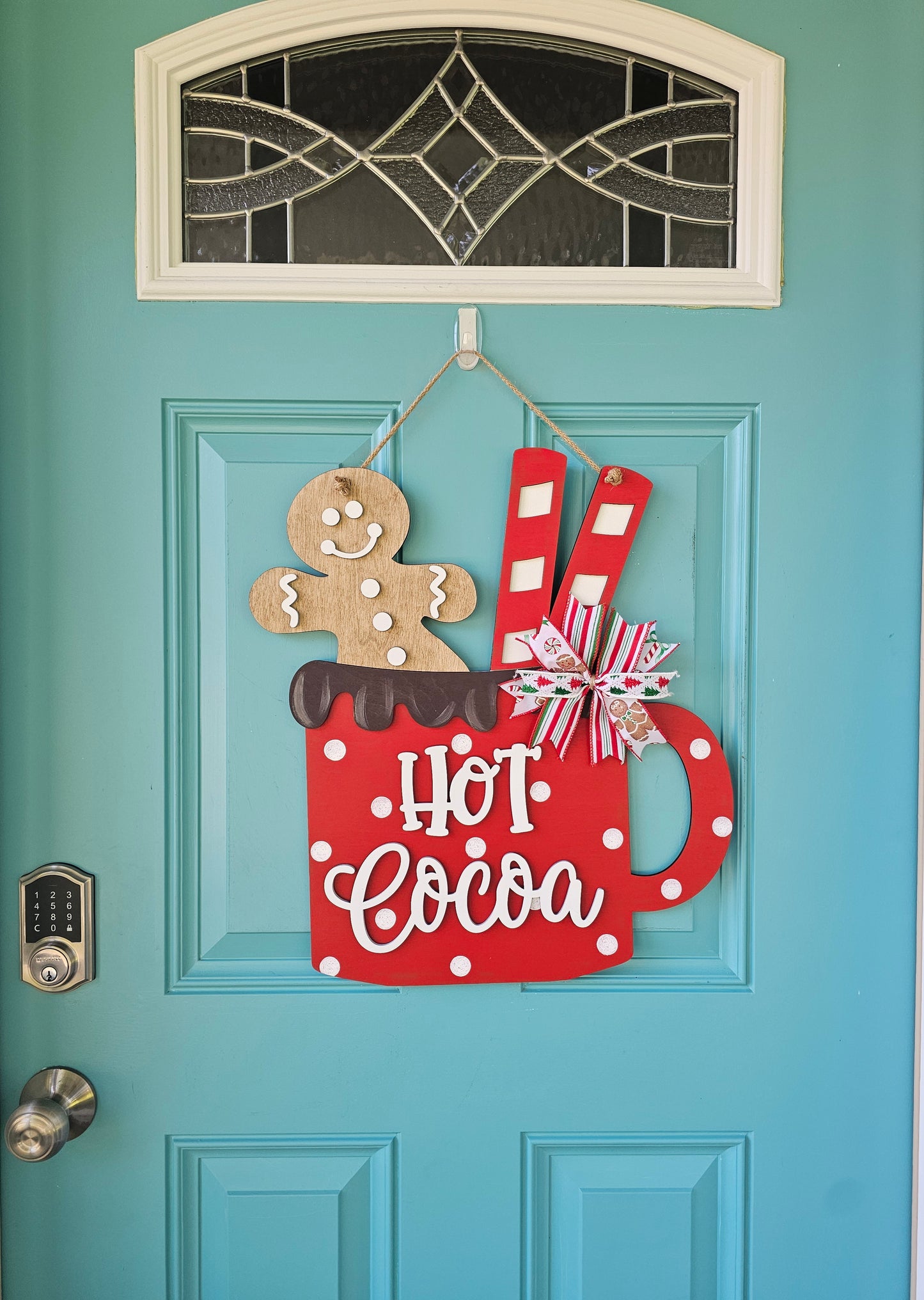 Gingerbread Hot Cocoa Door Hanger