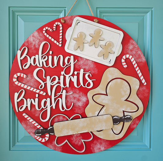 Baking Spirits Bright Door Hanger