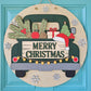 Merry Christmas Rustic Truck Door Hanger
