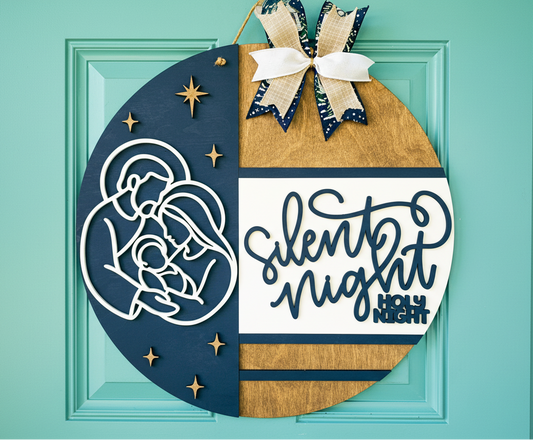 Silent Night Door Hanger