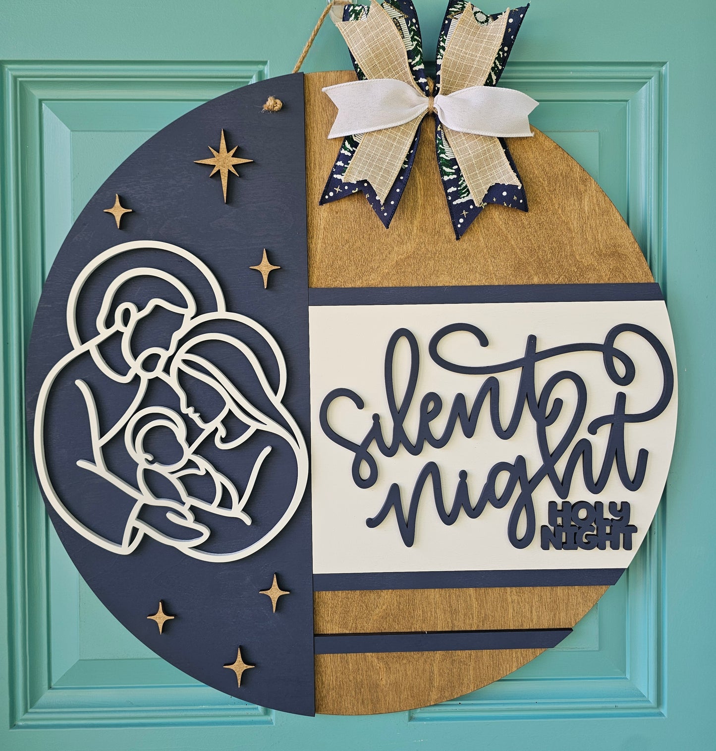 Silent Night Door Hanger
