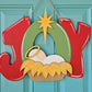 Joy with Manger Door Hanger