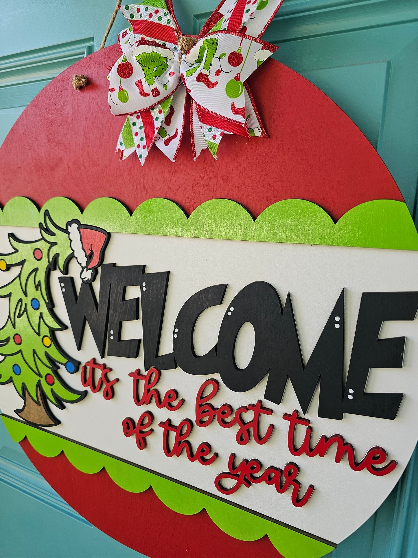 Best Time of The Year Grinch Door Hanger