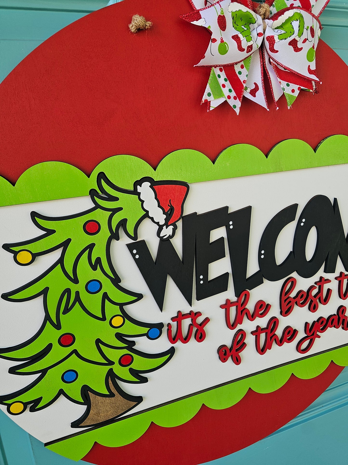 Best Time of The Year Grinch Door Hanger