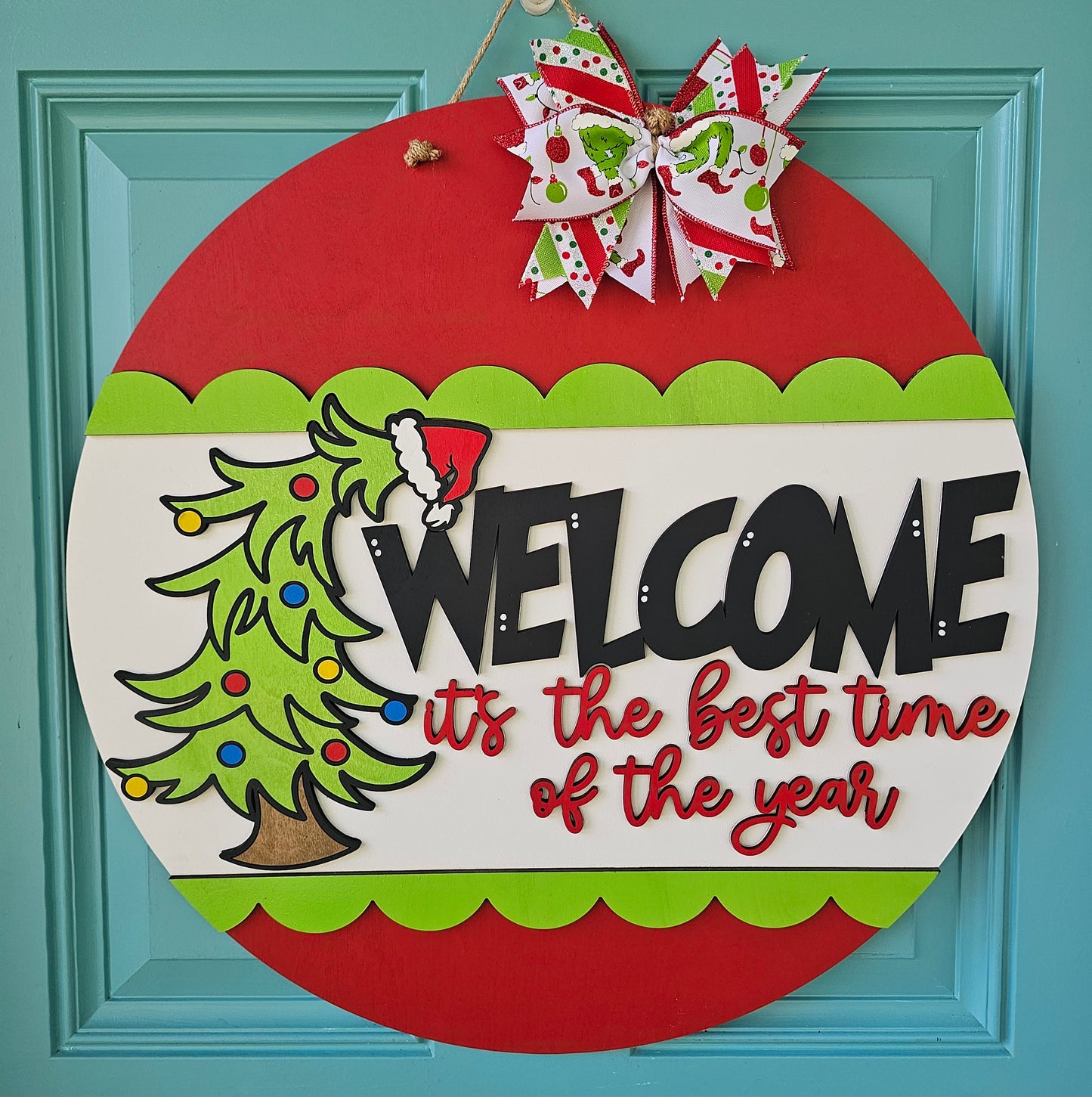 Best Time of The Year Grinch Door Hanger