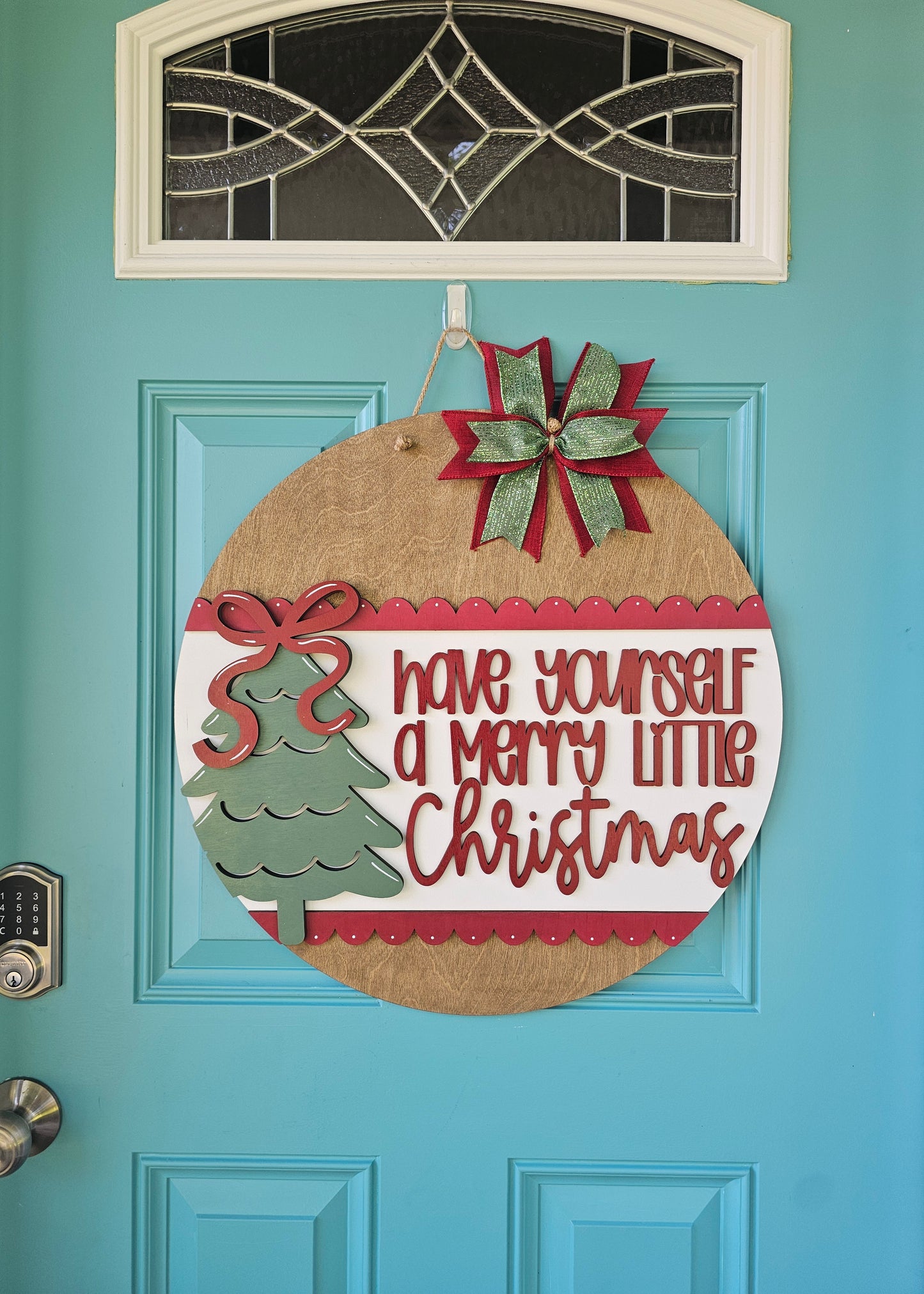 Merry Little Christmas Bow Door Hanger