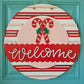 Welcome Candy Cane Door Hanger