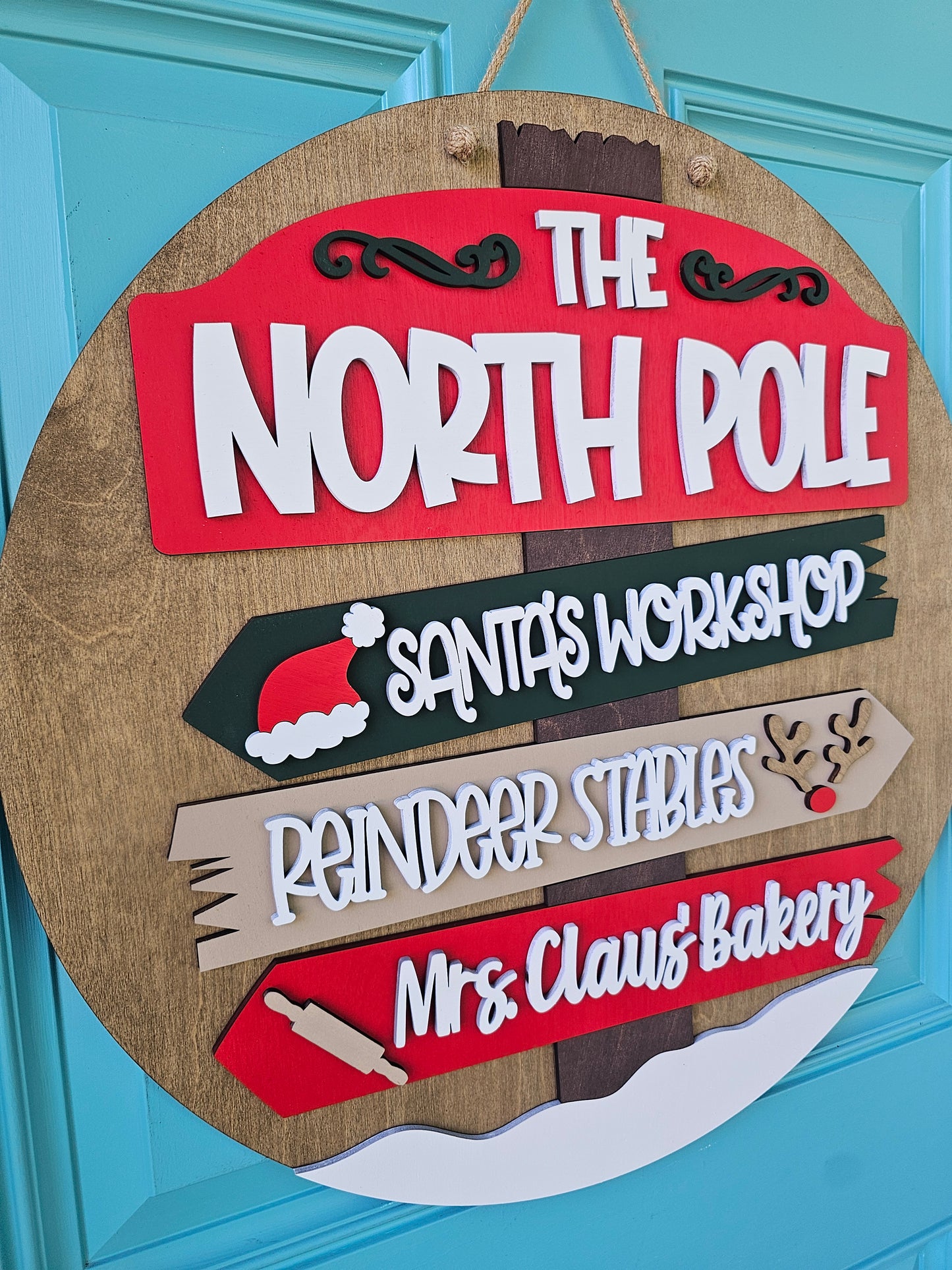 The North Pole Sign Door Hanger