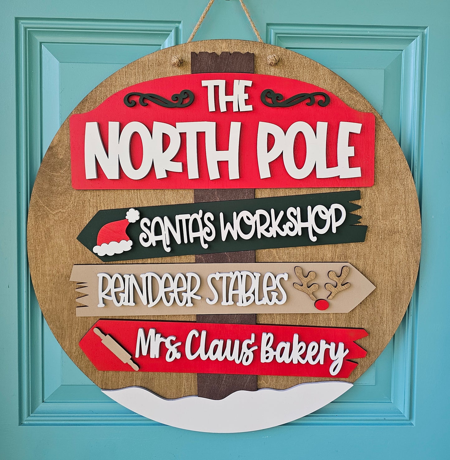 The North Pole Sign Door Hanger
