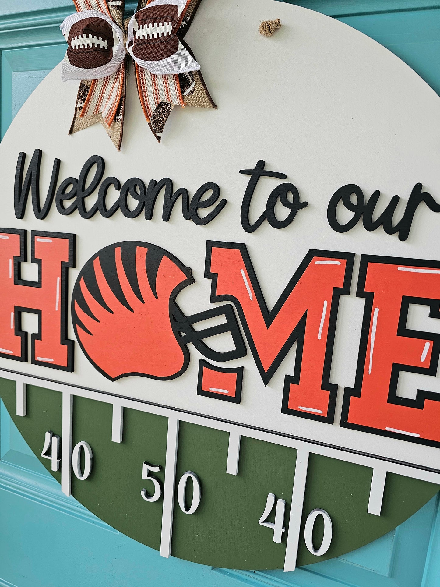 Welcome to Our Home Bengals Door Hanger