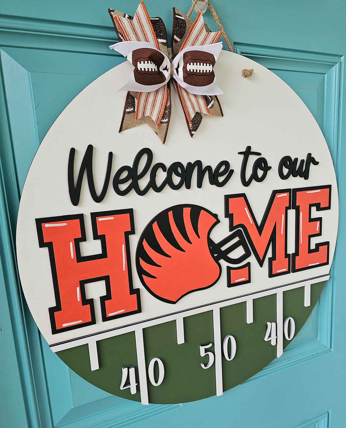 Welcome to Our Home Bengals Door Hanger