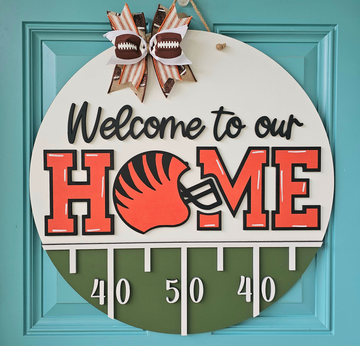 Welcome to Our Home Bengals Door Hanger