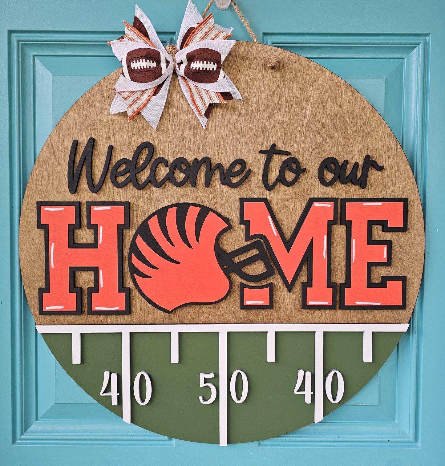 Welcome to Our Home Bengals Door Hanger