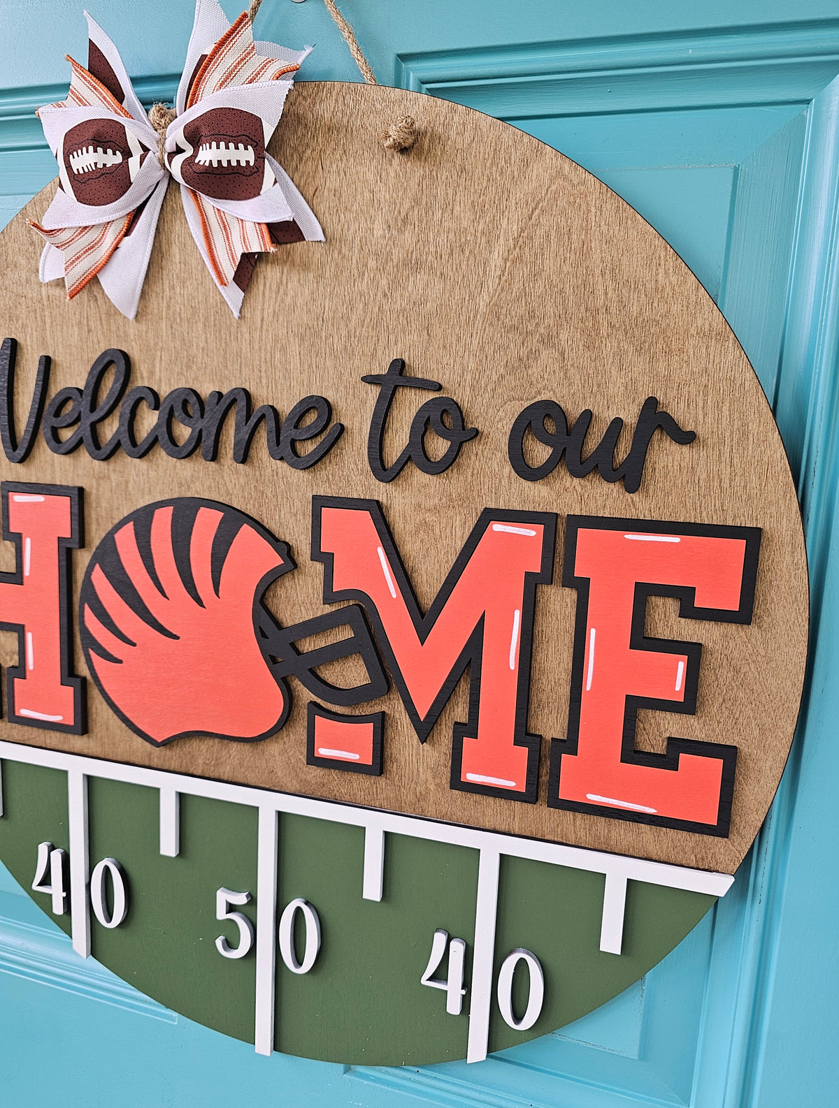 Welcome to Our Home Bengals Door Hanger