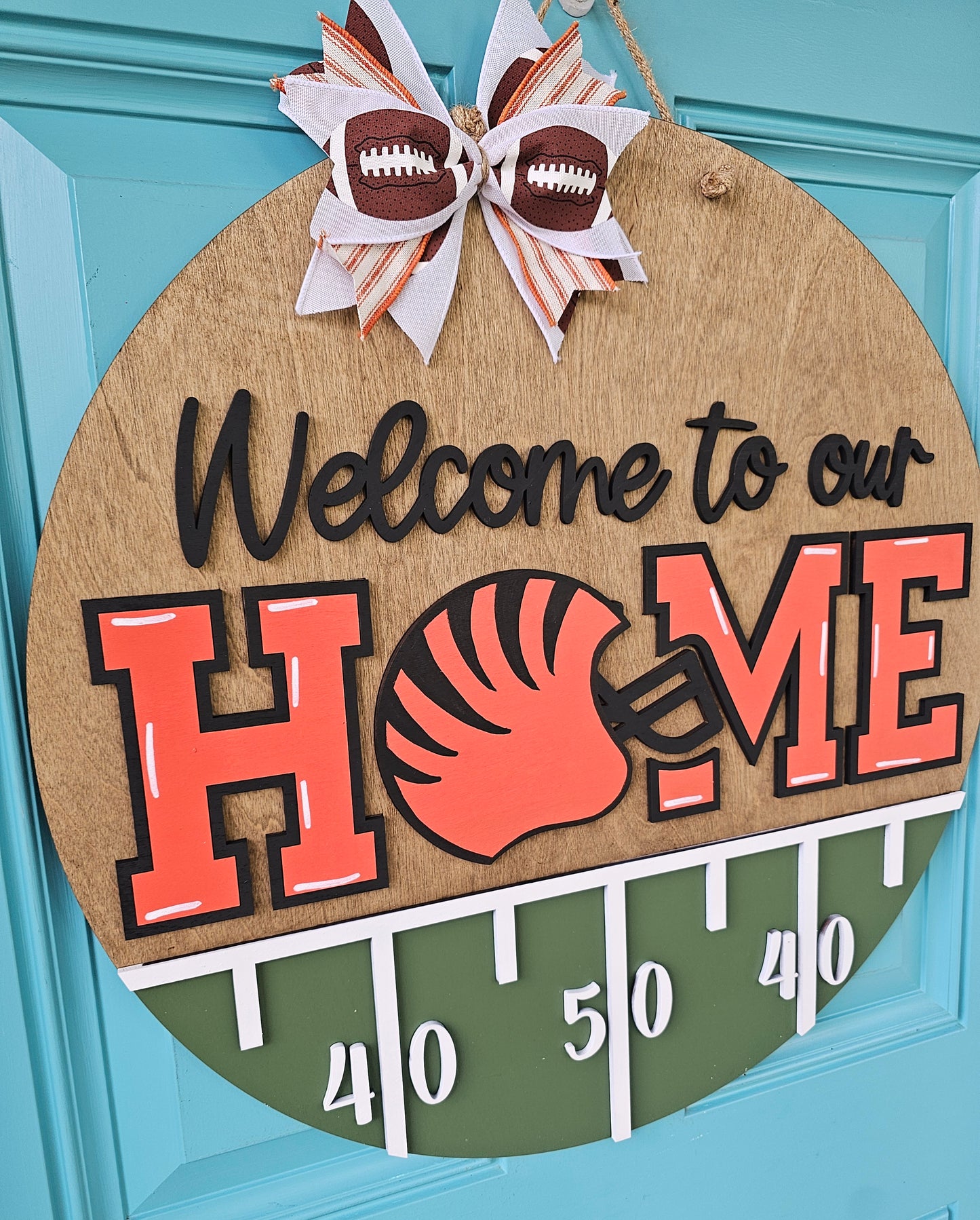 Welcome to Our Home Bengals Door Hanger