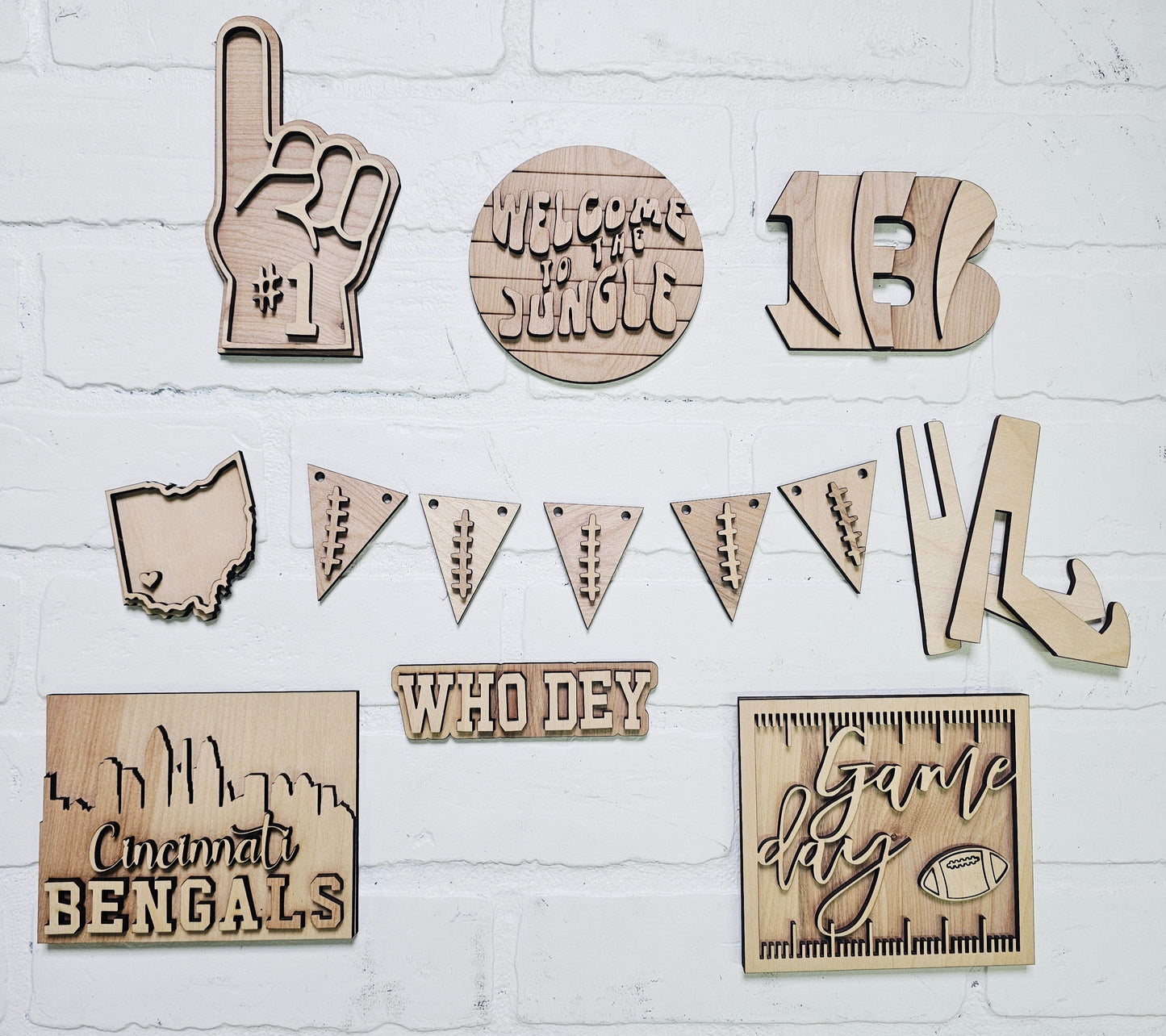 Bengals Tiered Tray Set