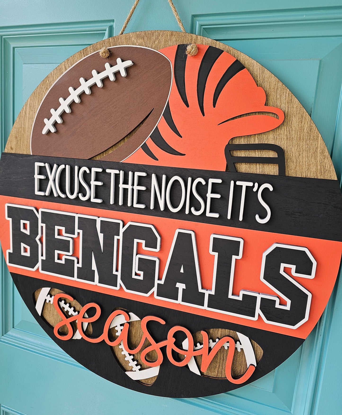 Excuse the Noise It's Bengals Season Door Hanger