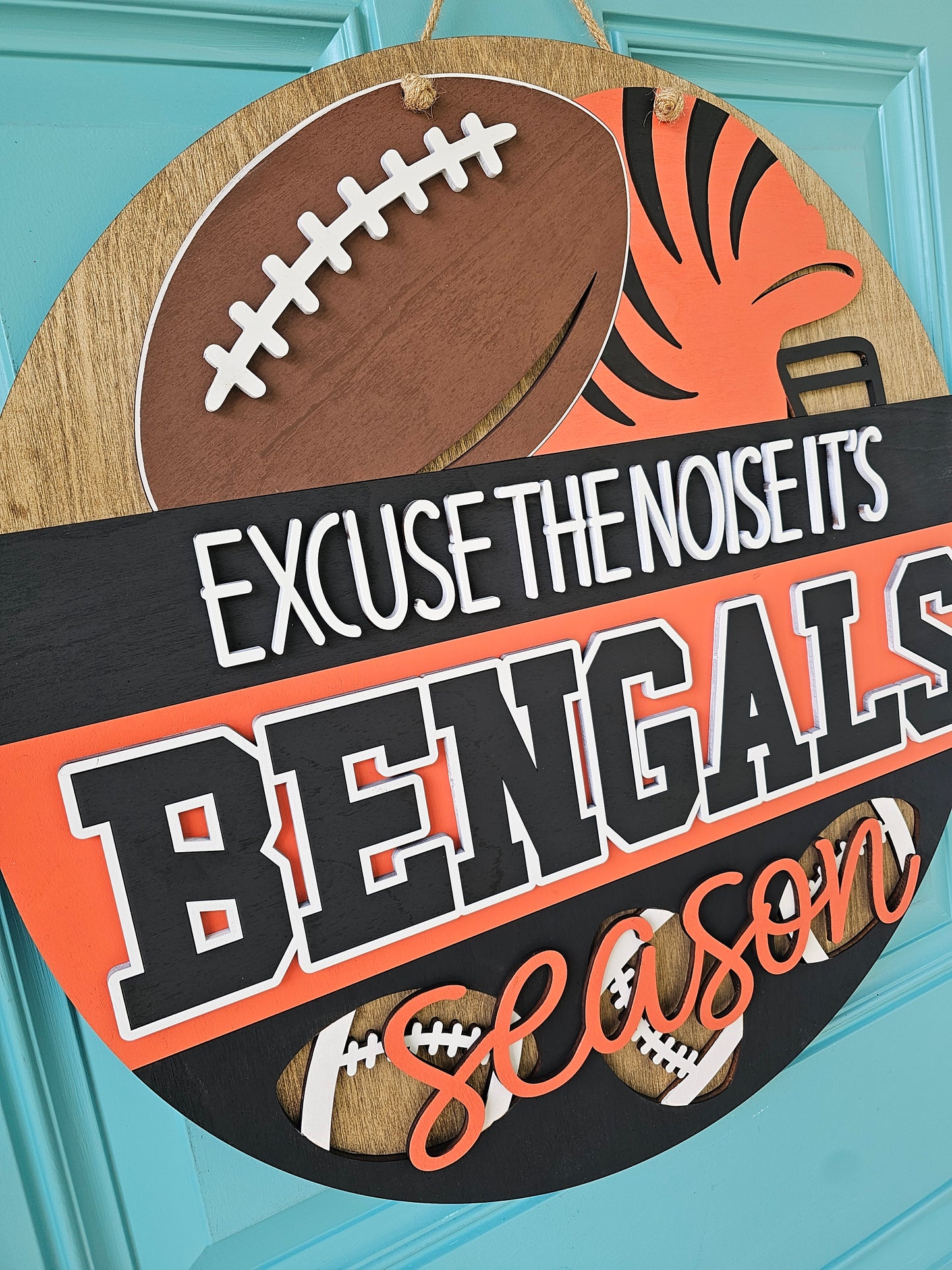 Excuse the Noise It's Bengals Season Door Hanger