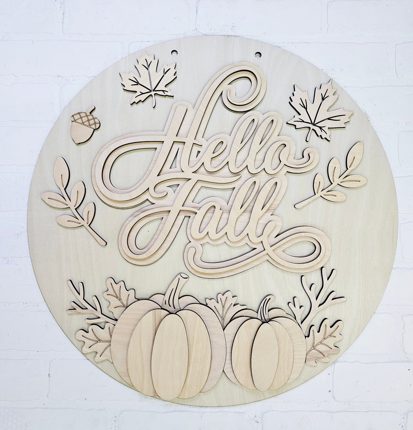 Hello Fall Bottom Pumpkins