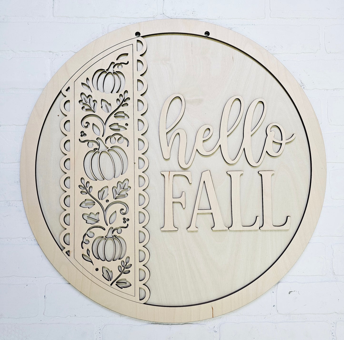 Hello Fall Lace Door Hanger