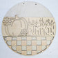 Fall Checkered Pumpkin Door Hanger