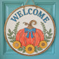 Welcome Fall Flower Pumpkin Door Hanger