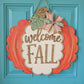 Welcome Fall Scalloped Pumpkin Door Hanger