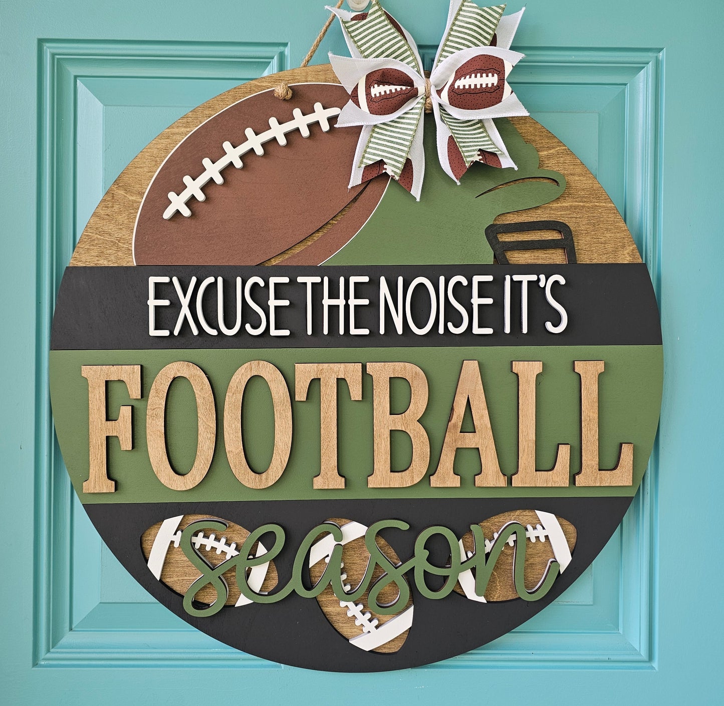 Excuse the Noise It's Football Season Door Hanger