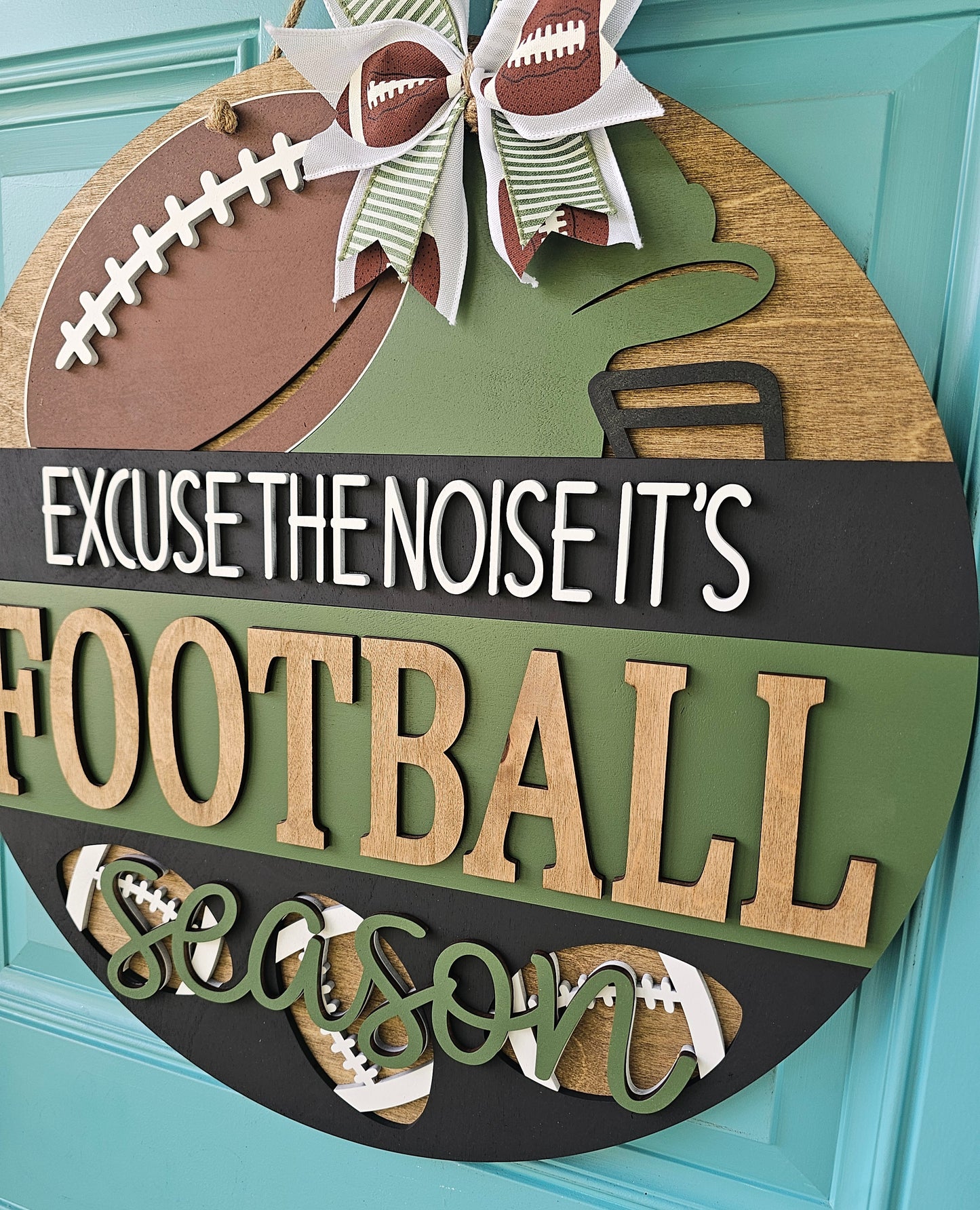Excuse the Noise It's Football Season Door Hanger