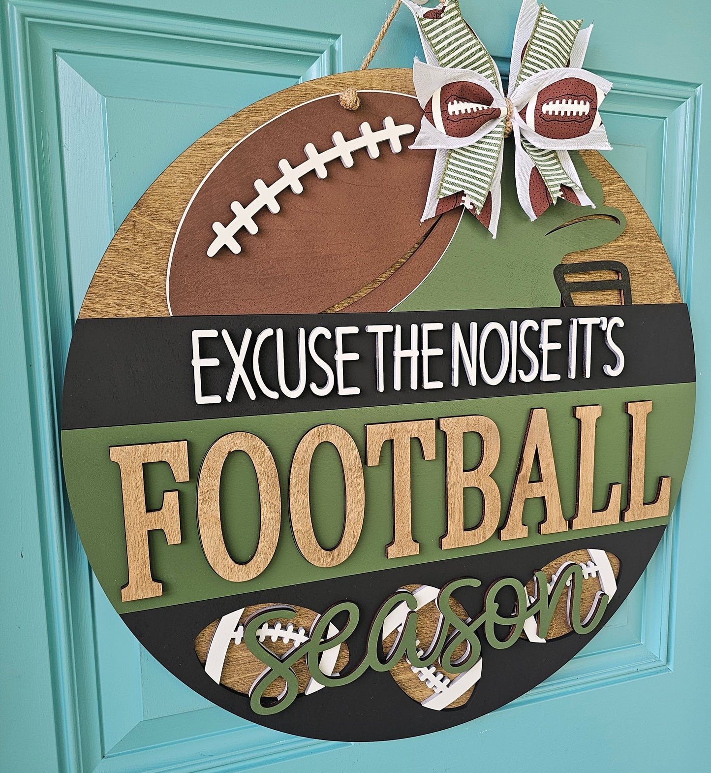 Excuse the Noise It's Football Season Door Hanger