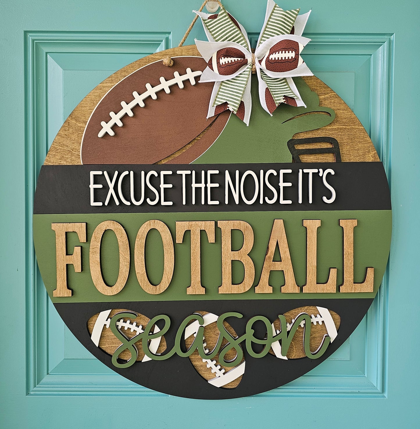 Excuse the Noise It's Football Season Door Hanger