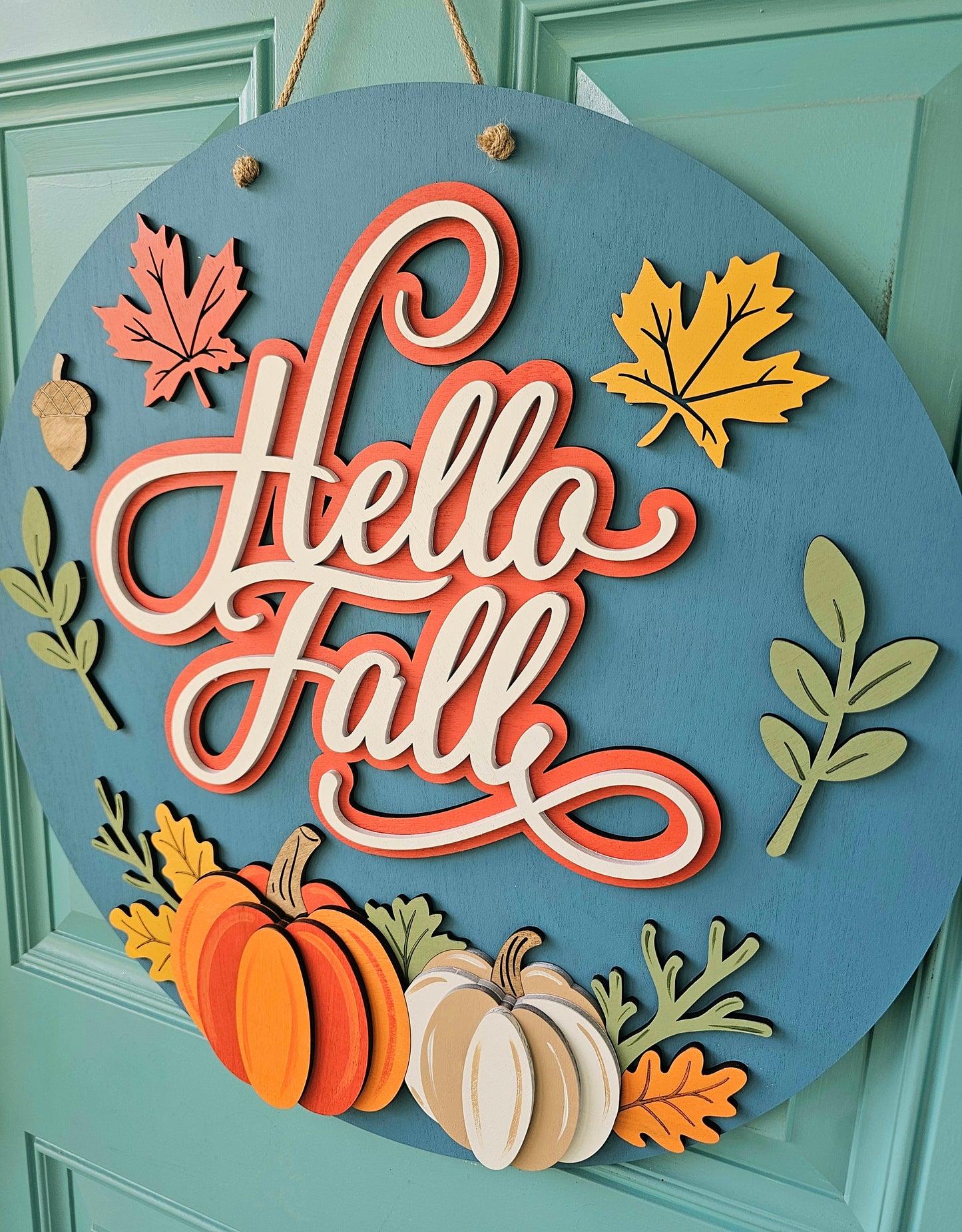 Hello Fall Bottom Pumpkins
