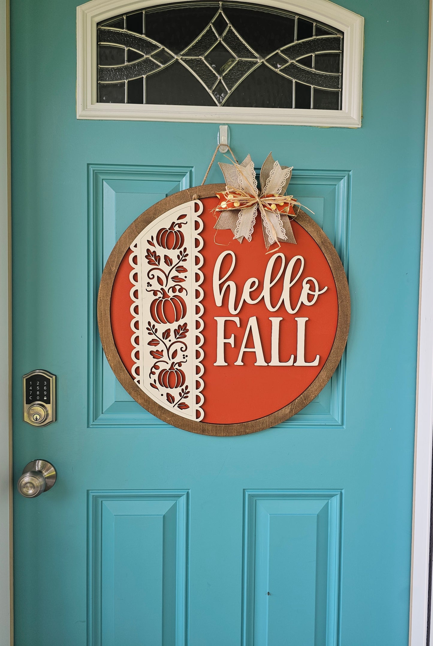Hello Fall Lace Door Hanger