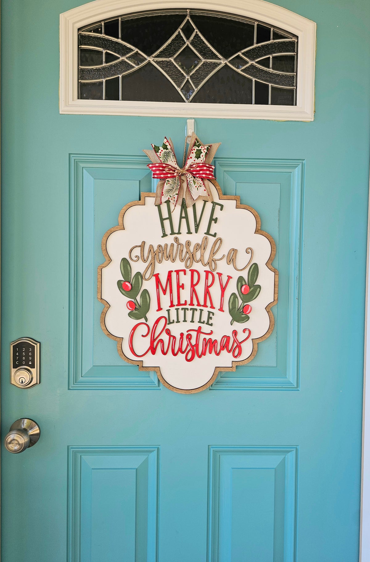 Merry Little Christmas Plaque Door Hanger