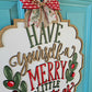 Merry Little Christmas Plaque Door Hanger