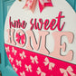 Home Sweet Home Bows Door Hanger