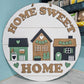 Home Sweet Home House Village Door Hanger
