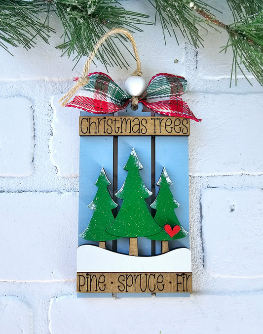 Christmas Tree Pallet Ornament