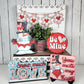 Valentine Snowman Tiered Tray Set