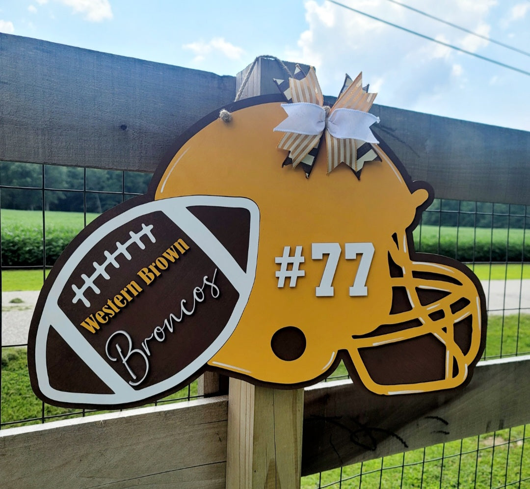 Football/Helmet Door Hanger