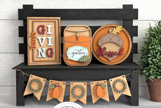 Thanksgiving Bench Inserts