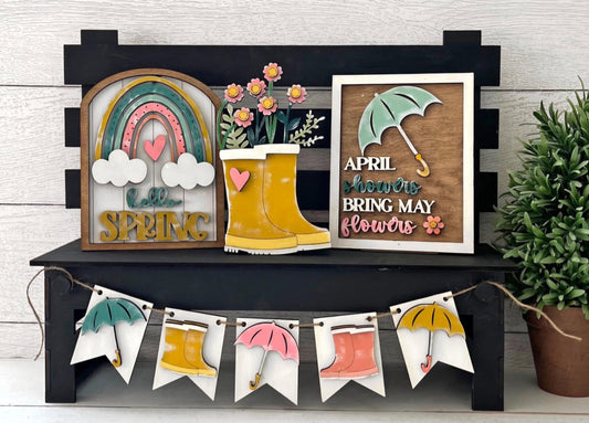 Spring Rainboot Bench Inserts